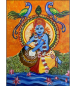 Sree Krishna Maakhan chor (Kerala mural art) - Image 2