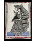 Lady Selling Fish (Madhubani Art) - Image 2