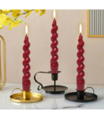 Twisted Taper Candle - Pink - Image 2
