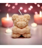 Teddy Bear Candle - White - Image 2