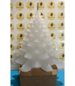 Christmas Tree Candle - White - Image 3