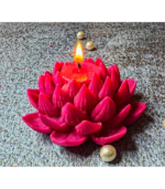 Lotus Candle - Red - Image 2