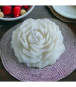 Peony flower Scented Candle - White - Image 2