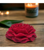 Peony flower Scented Candle - Red - Image 2