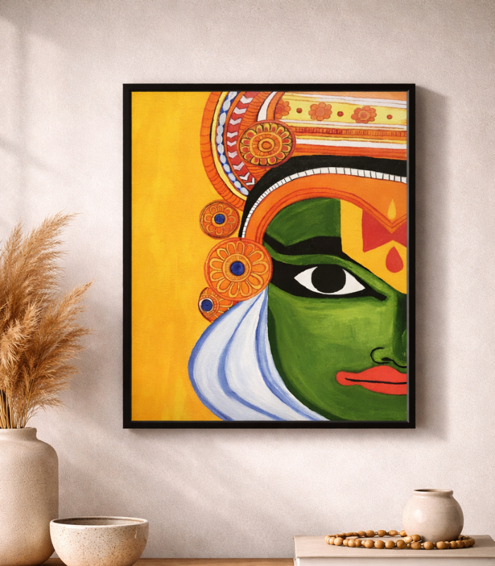 Untitled design - 2026-03-01T162634.037 Kathakali Face (Kerala Art) - Image 1