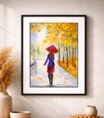 Lady with Umbrella (Acrylic)