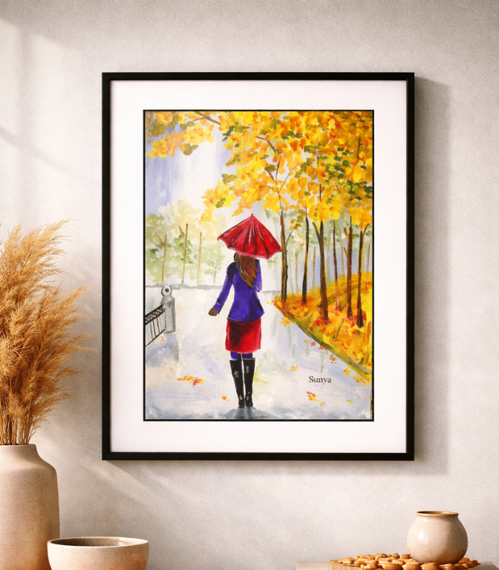 Untitled design - 2026-03-01T162948.184 Lady with Umbrella (Acrylic) - Image 1