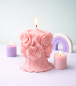 Flower Big Candle - Pink