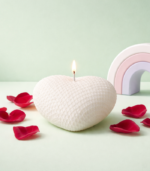 Heart Candles - White