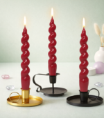 Twisted Taper Candle - Pink