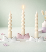 Twisted Taper Candle - White